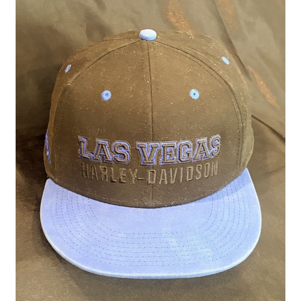 Harley-Davidson Las Vegas Fitted Hat 7 3/8 - Two Tone Black/Blue - Nevada Cap